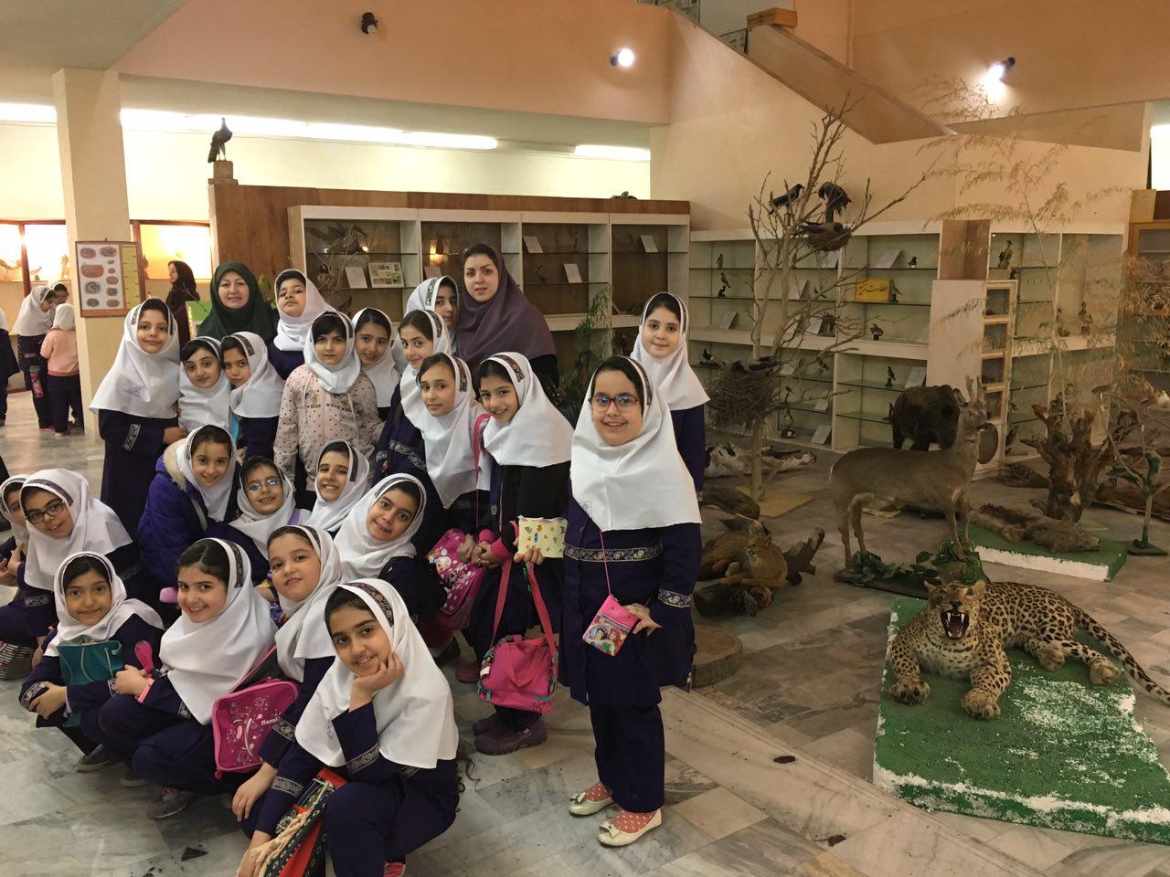 بازدید دانش آموزان از موزه جانوری